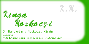 kinga moskoczi business card